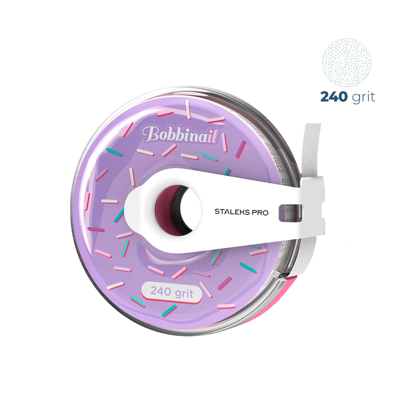 Lixa Refil em Rolo Adesiva | Staleks Pro | com estojo | 8 metros | AT-240w