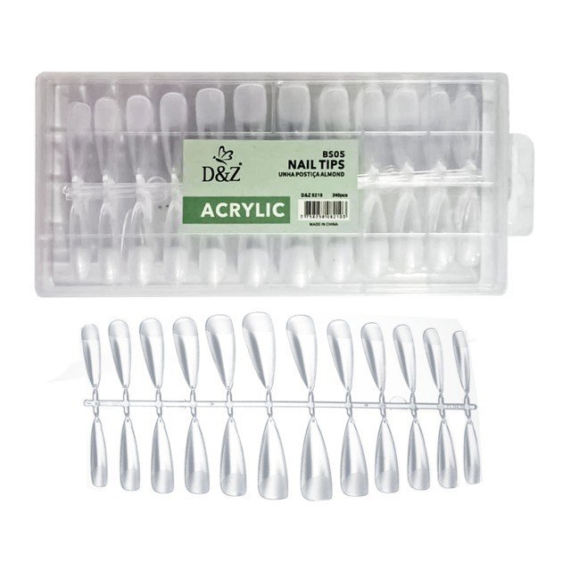 UNHA POSTIÇA ALMOND D&Z 8210 240 PCS