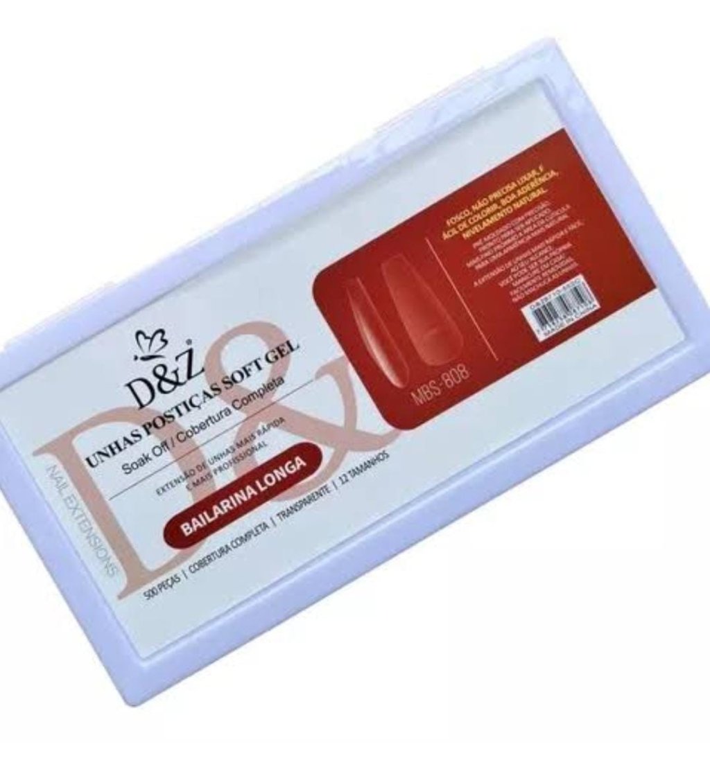 UNHAS POSTIÇAS SOFT GEL BAILARINA D&Z