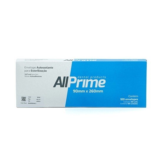 Envelope para Esterilização Autosselante 90x260mm 100unid - ALLPRIME