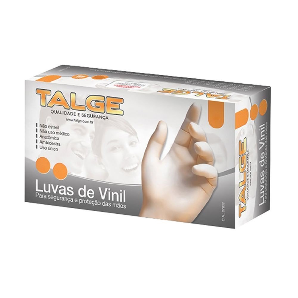 LUVA VINIL TALGE 100UN
