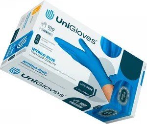 Luva  Nitrilica Azul (sem pó)100UN