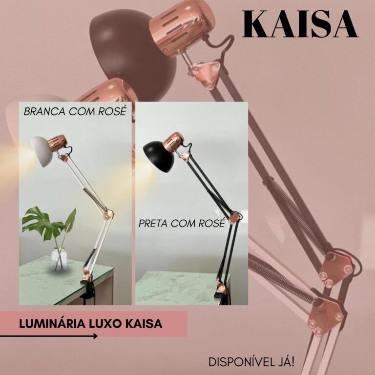 LUMINARIA ROSE COM GARRA KAISA