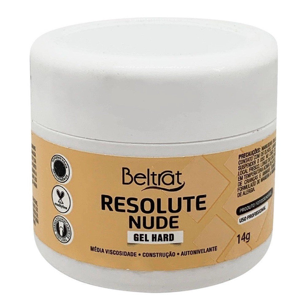 Gel Construtor Hard Resolute Nude  beltrat 14Gr