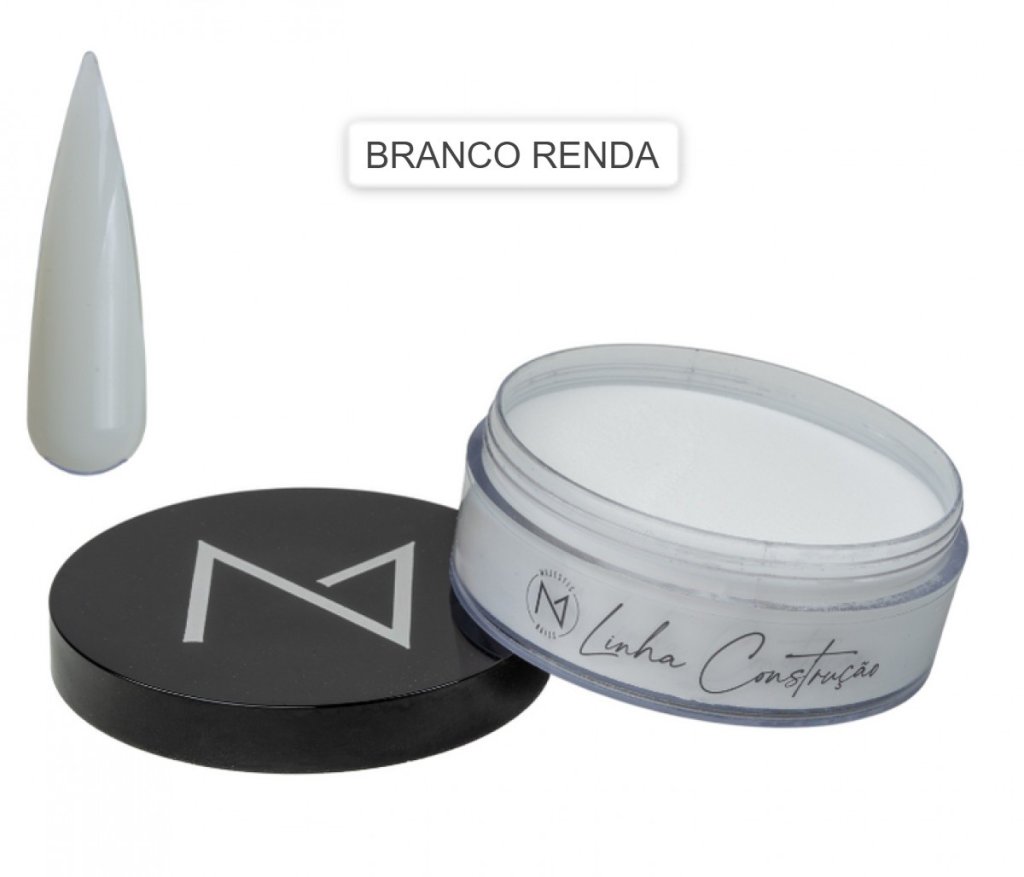  Pó Acrílico Construção  Branco renda Majestic 15G