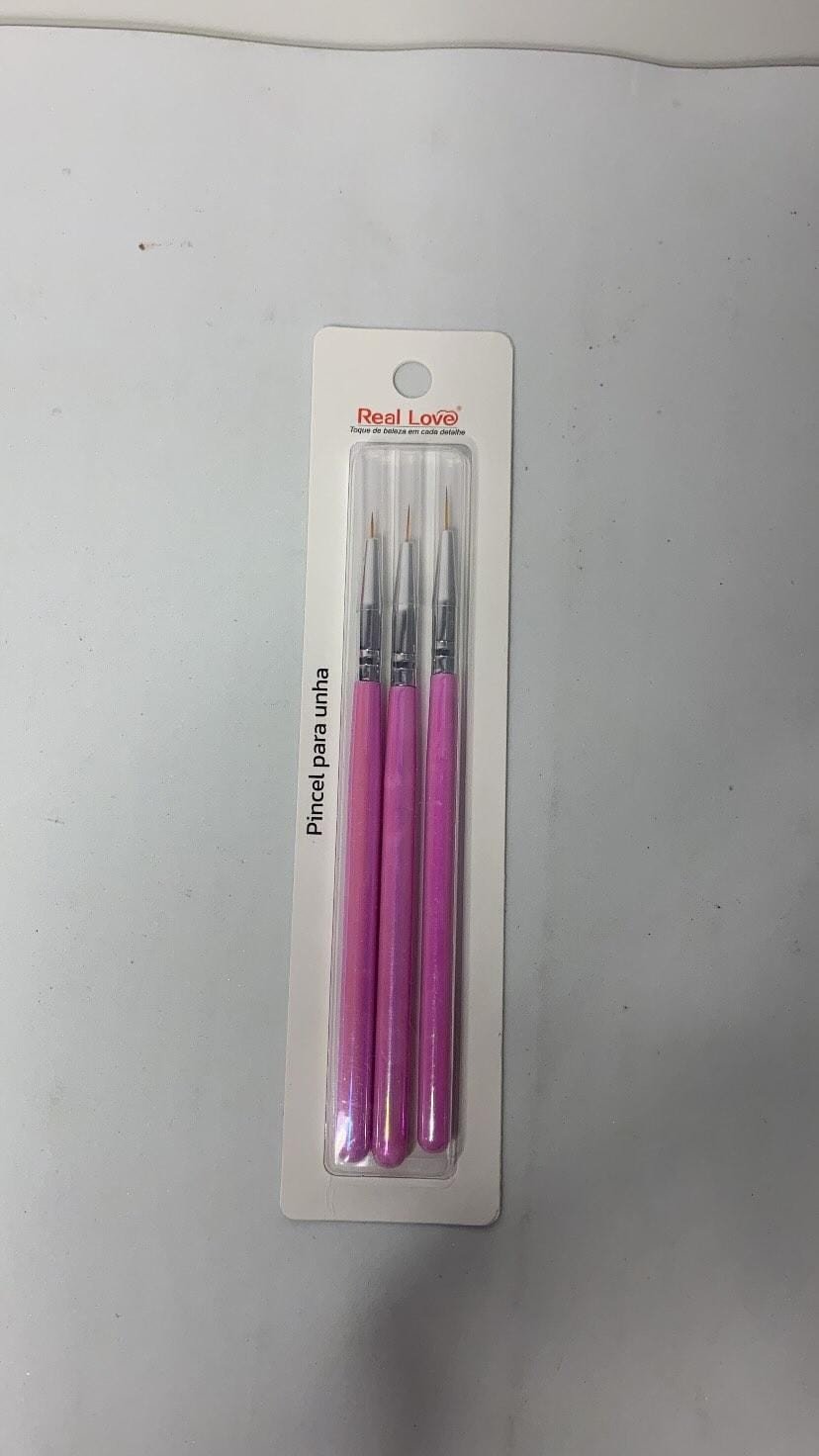 Pincel Para Acabamentos e Decorações  Ponta Fina Real Love