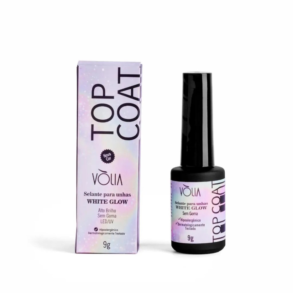 Top Coat – White Glow Frasco Vólia 9g