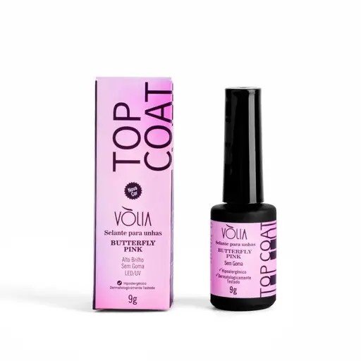 Top Coat – Butterfly Pink Frasco Vólia 9g
