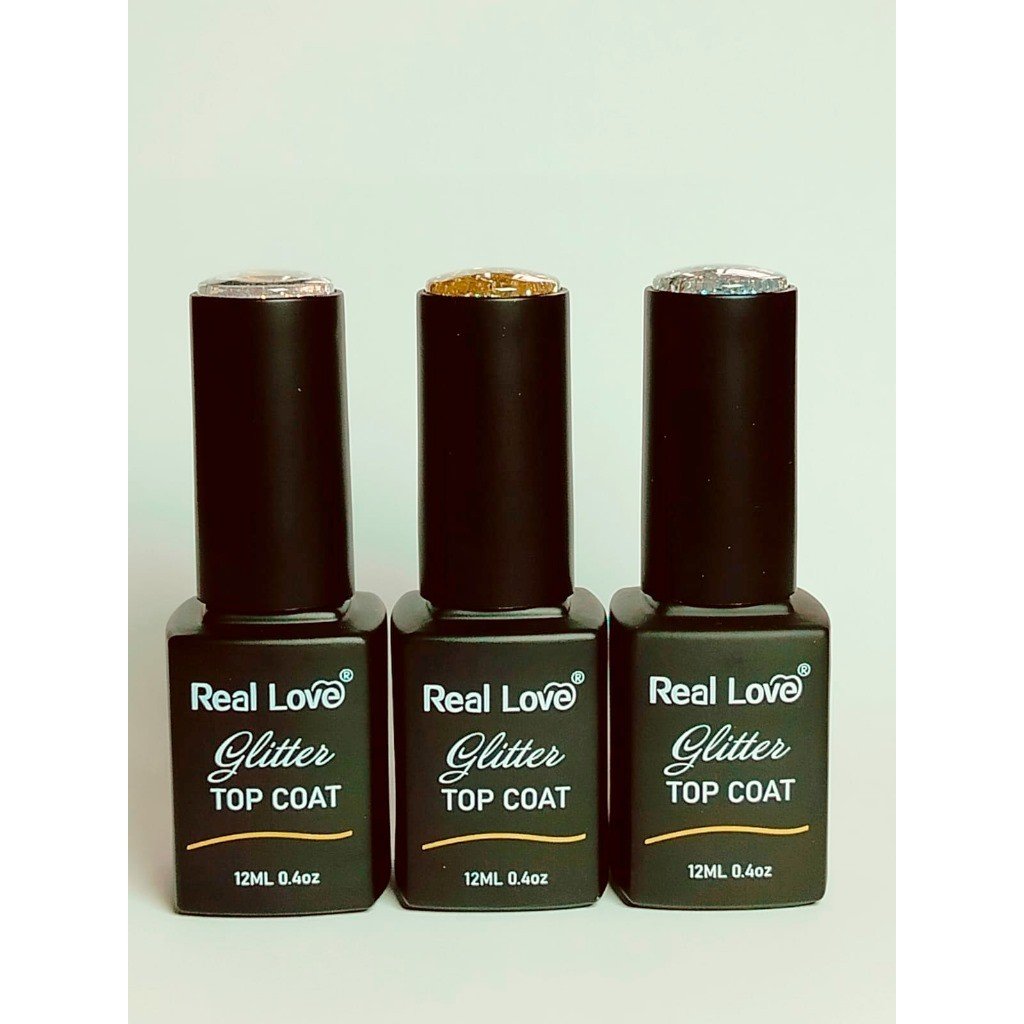 Top Coat com Glitter Real Love - 12ml