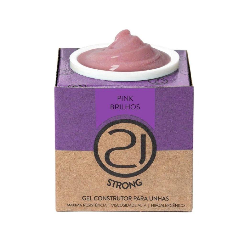 Gel pink brilhos Strong Nails 21 16g 