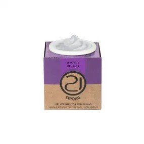 Gel branco brilhos Strong Nails 21 34g 