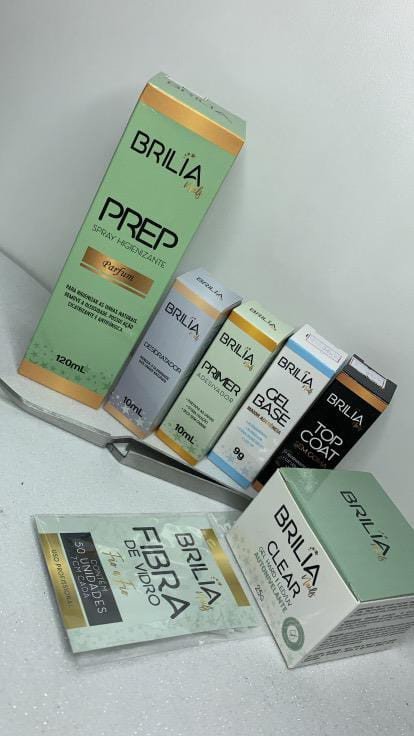 kit alongamento fibra de vidro Brilia 