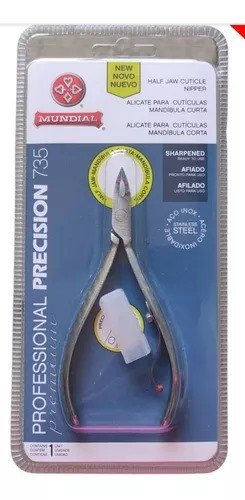 Alicate de Cutícula 735-PR Professional Premium Precision Aço Inox Mundial