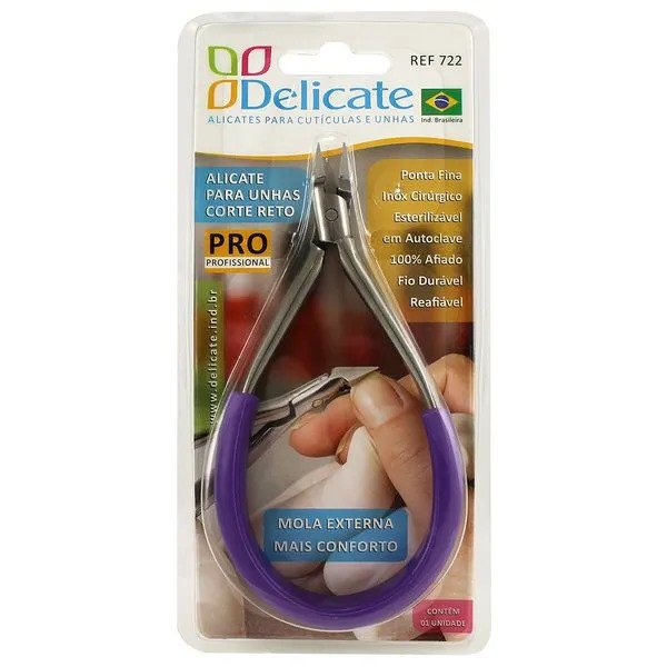 Alicate para unhas corte reto 