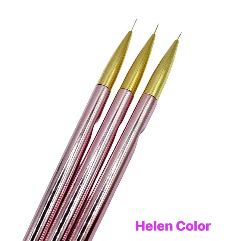 KIT 3 PINCEIS PONTA FINA HELEN COLOR 