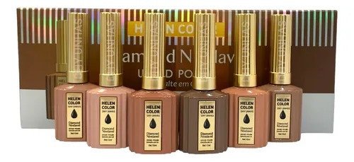 KIT ESMALTES EM GEL HELEN COLOR TONS DE NUDES