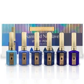 KIT ESMALTES EM GEL HELEN COLOR TONS DE AZUL