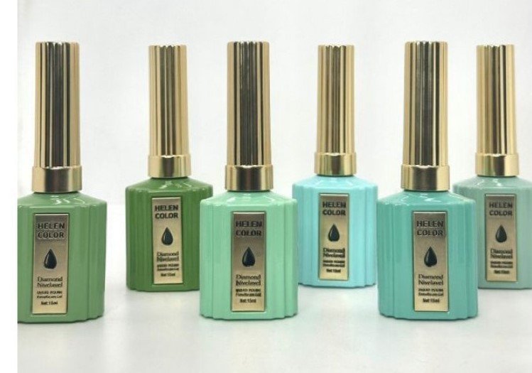 KIT ESMALTES EM GEL HELEN COLOR TONS DE VERDE 