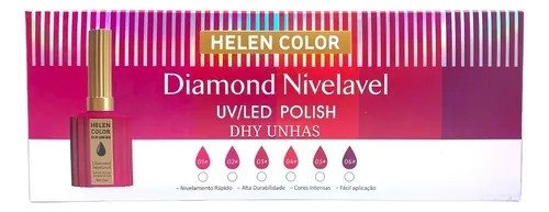 KIT ESMALTES EM GEL HELEN COLOR TONS DE ROSA
