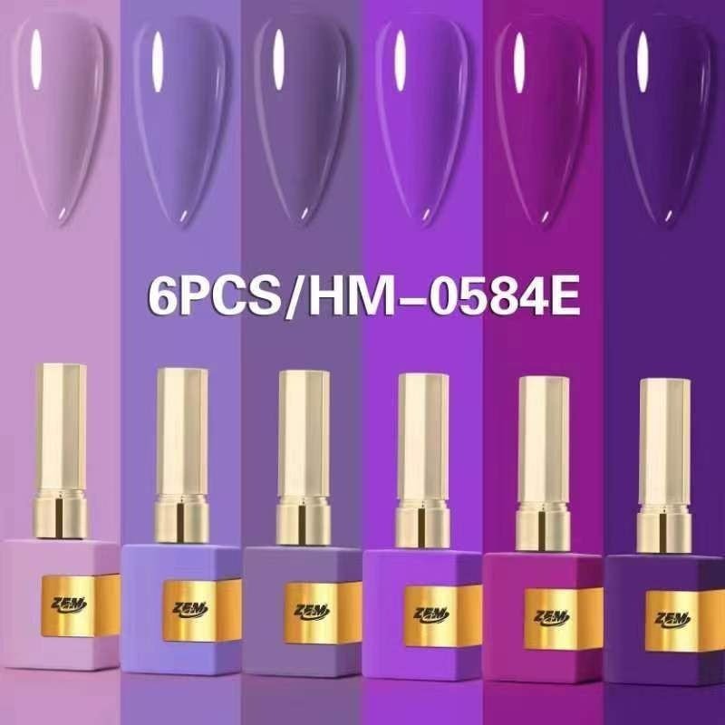 KIT ESMALTES EM GEL ZEM TONS DE ROXO 