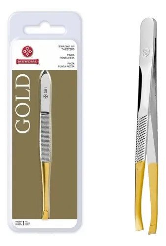 Pinça para sobrancelhas gold Mundial  