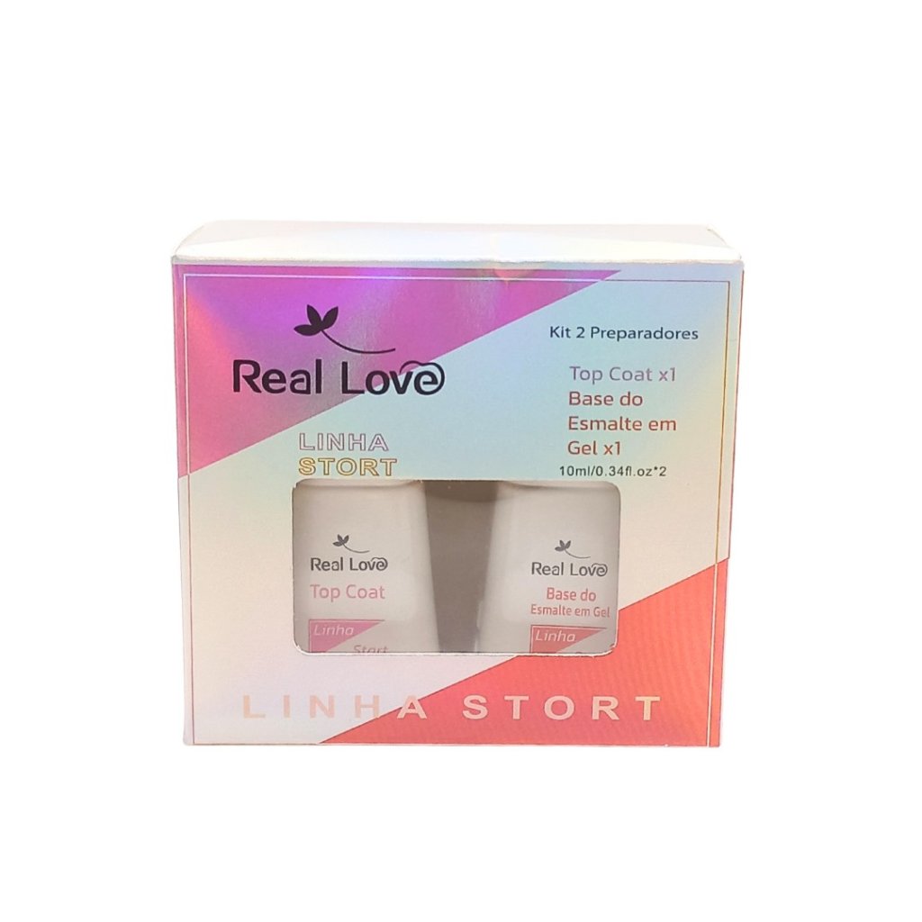 Kit dois preparadores Top coat e Base do esmalte em gel 