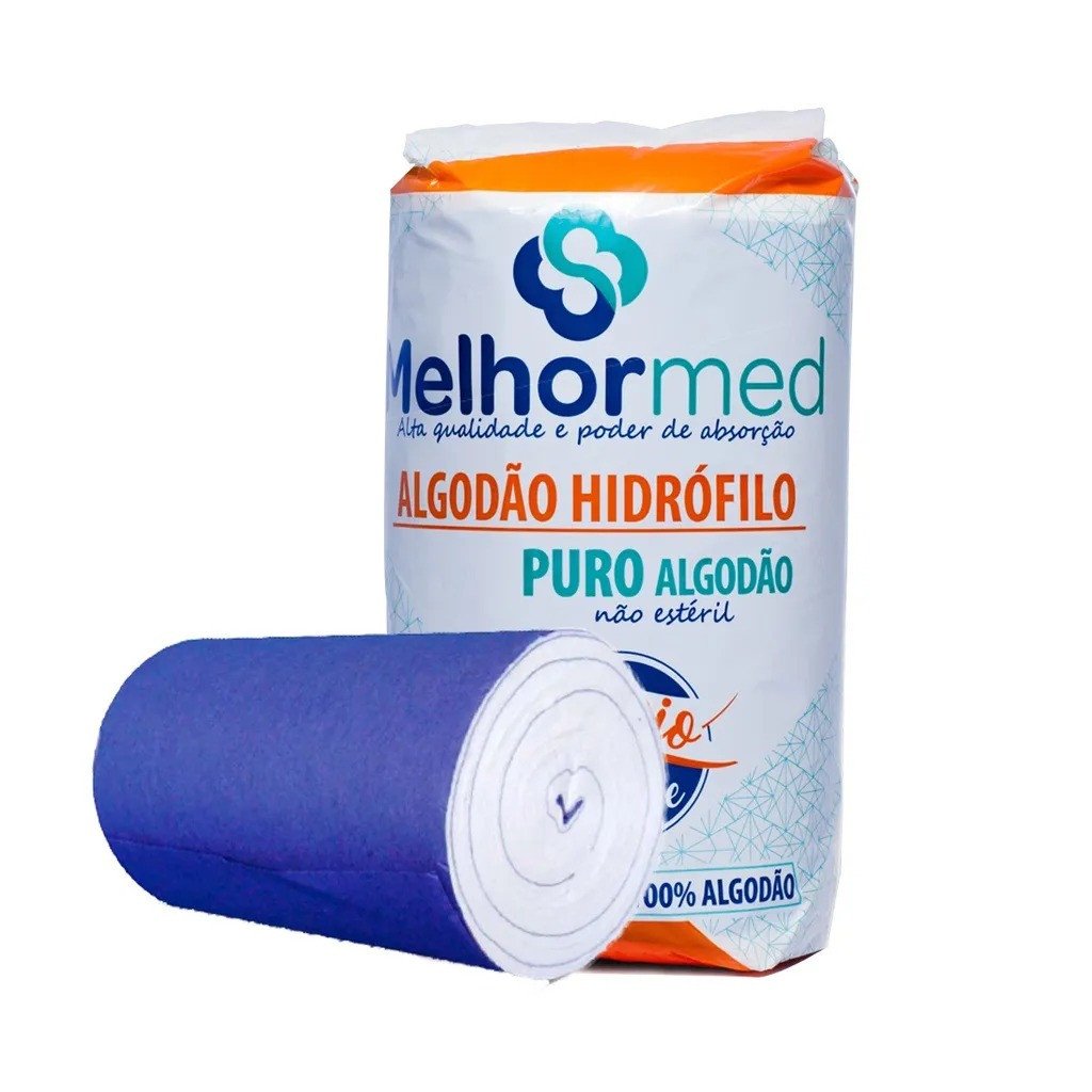 Algodão rolo 500g Melhormed 