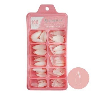 Unhas Postiça aumond transparente Dafu 100un