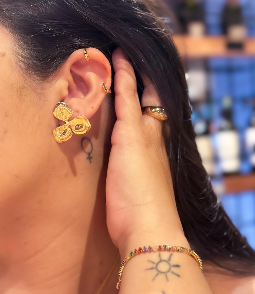 BR00265 - BRINCO TREVO 3 FOLHAS DOURADO