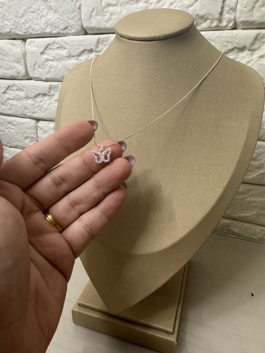 CL00305 - Colar Borboletinha Prata 925