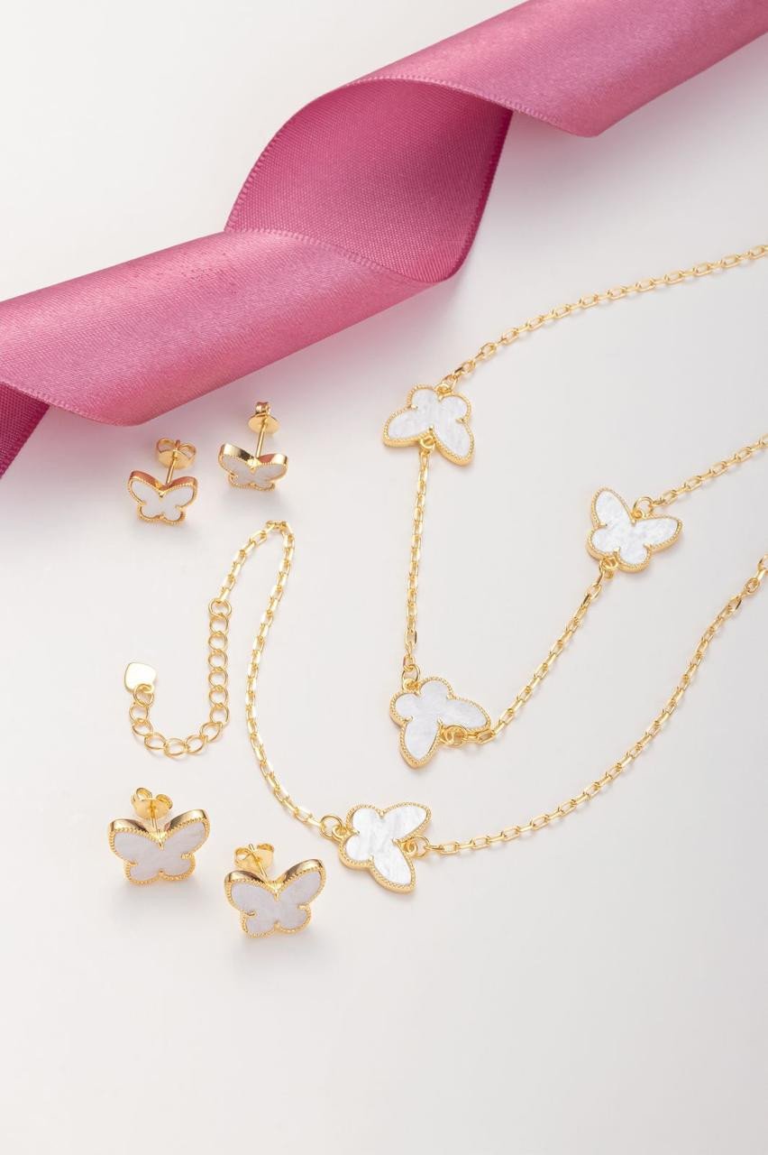 CJ00020 - Conjunto Borboletinhas Brancas