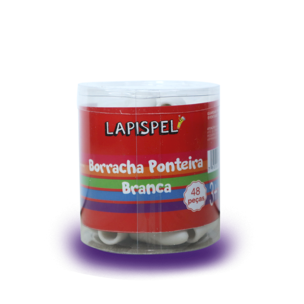 Borracha Ponteira Branca 48 Unidades - 801005