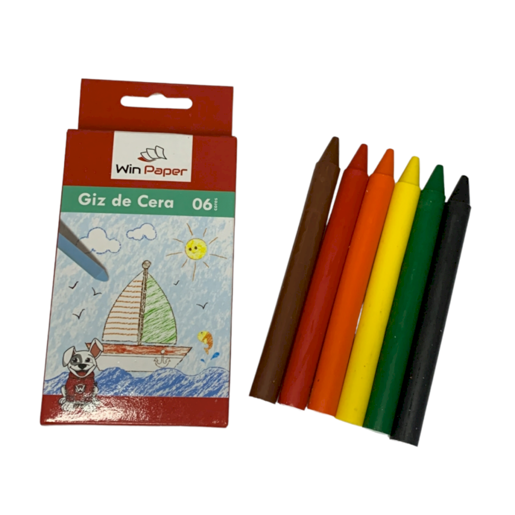 Giz de Cera Seis Cores - WPG00041