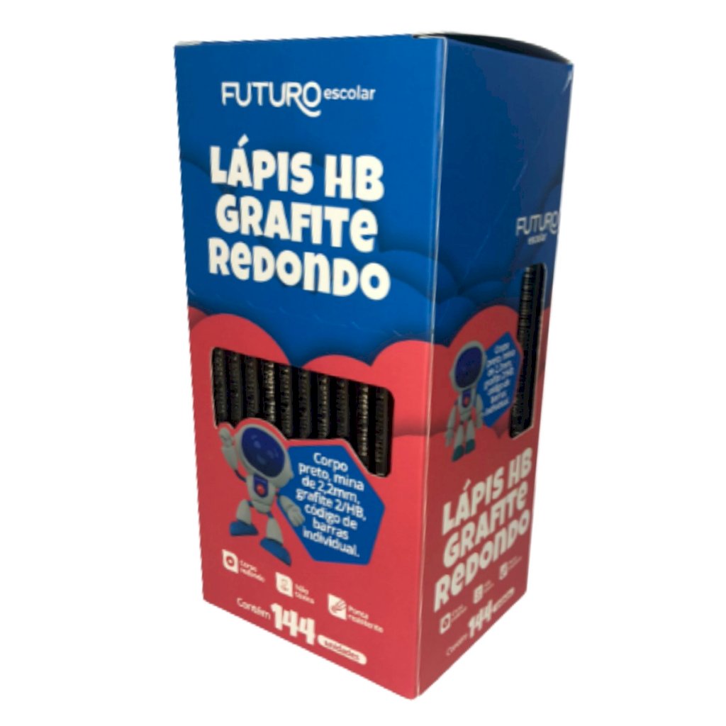 Lápis Preto HB Grafite Redondo Caixa 144 Unidades - 092212