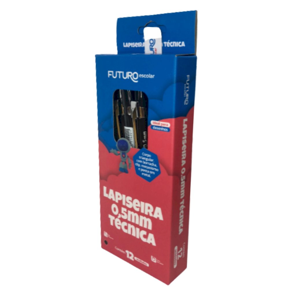 Lapiseira Preta Tecnica 0,5mm Caixa 12 Unidades - 102210