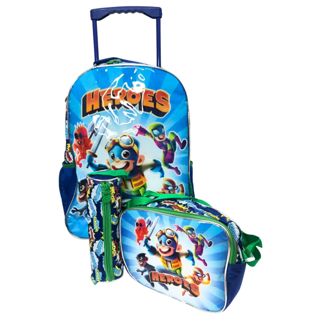Kit Mochila com Estojo e Lancheira Heroes - 20885