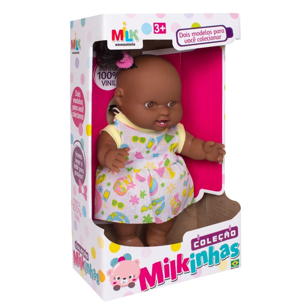 Boneca Coleção Milkinhas Negra - MK477