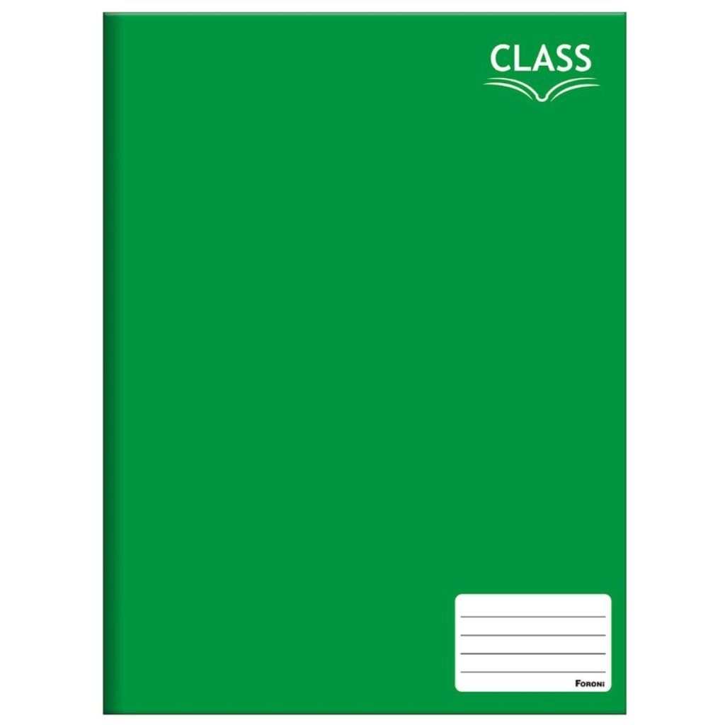 Kit 10 Caderno Brochura Verde Class 80 Folhas - 3566551