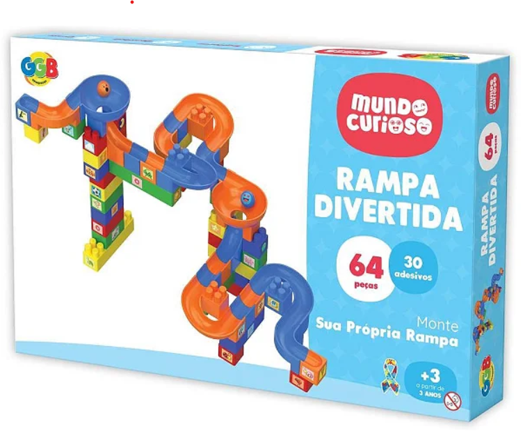 Blocos de Montar - Rampa Divertida 64pcs -473