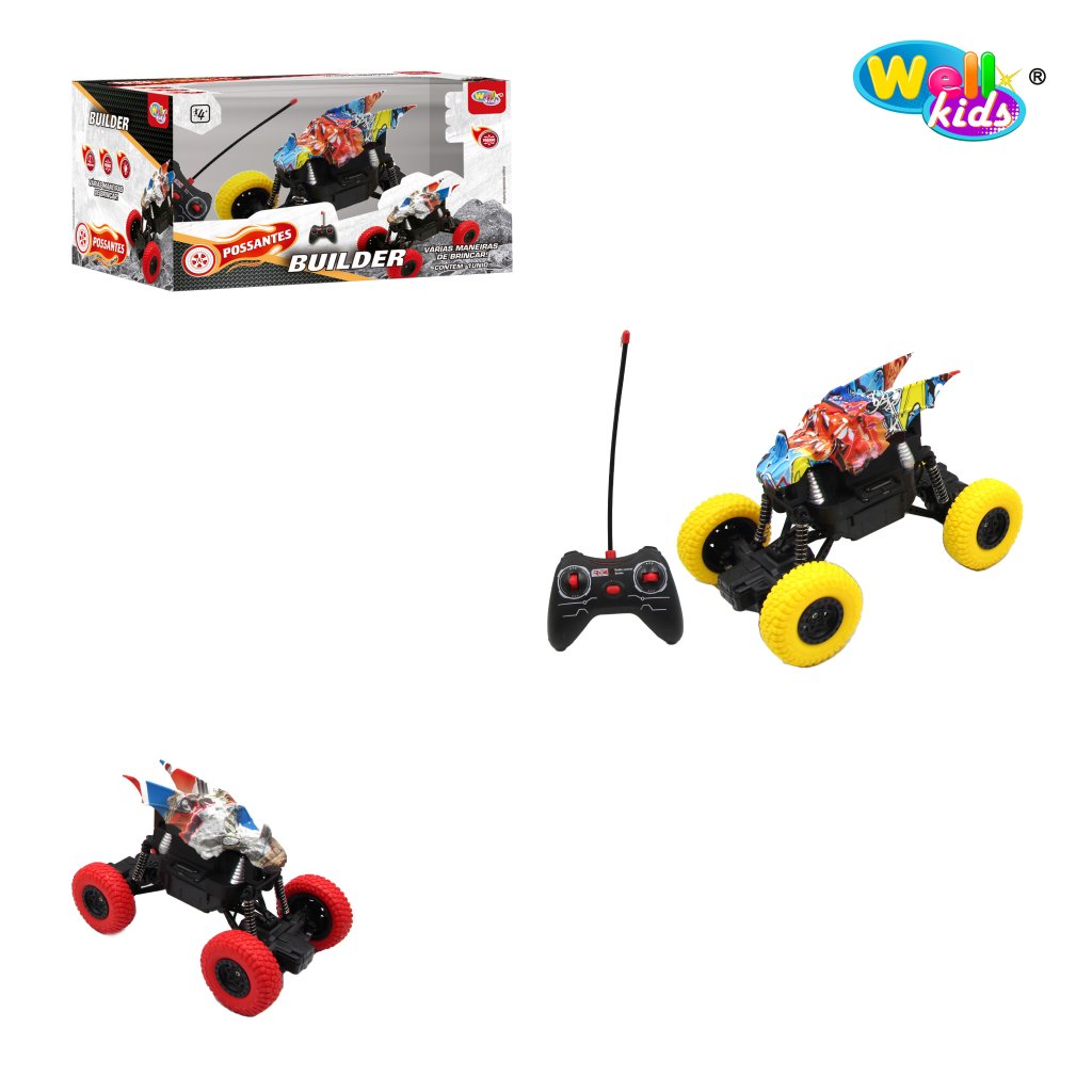 CARRO C/ CONTROLE REMOTO 7 FUNÇÕES BUILDER SRT - WB11714