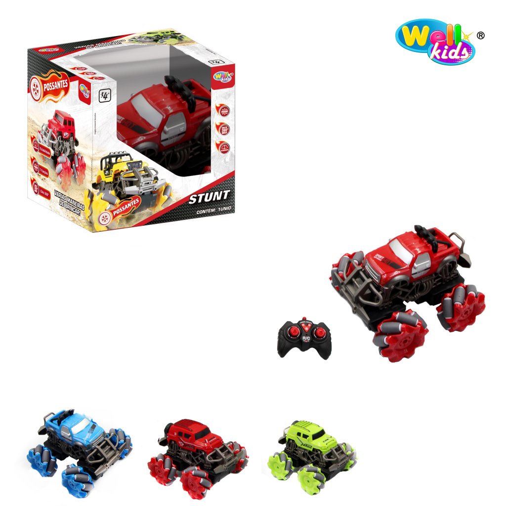 CARRO C/ CONTROLE REMOTO 7 FUNÇÕES 360 STUNT - WB11718