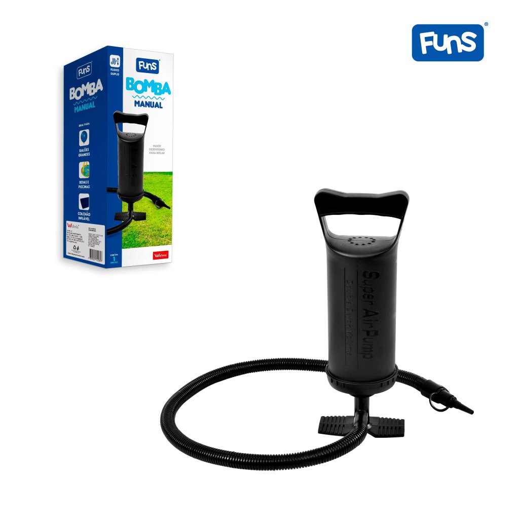 BOMBA DE AR MANUAL COM 3 BICOS 30CM - WS29P386