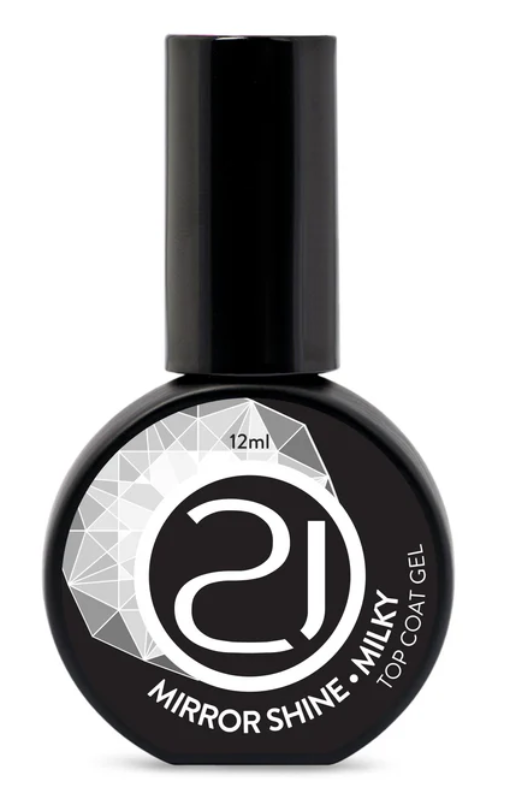 TOP COAT MIRROR SHINE MILKY NAILS 21