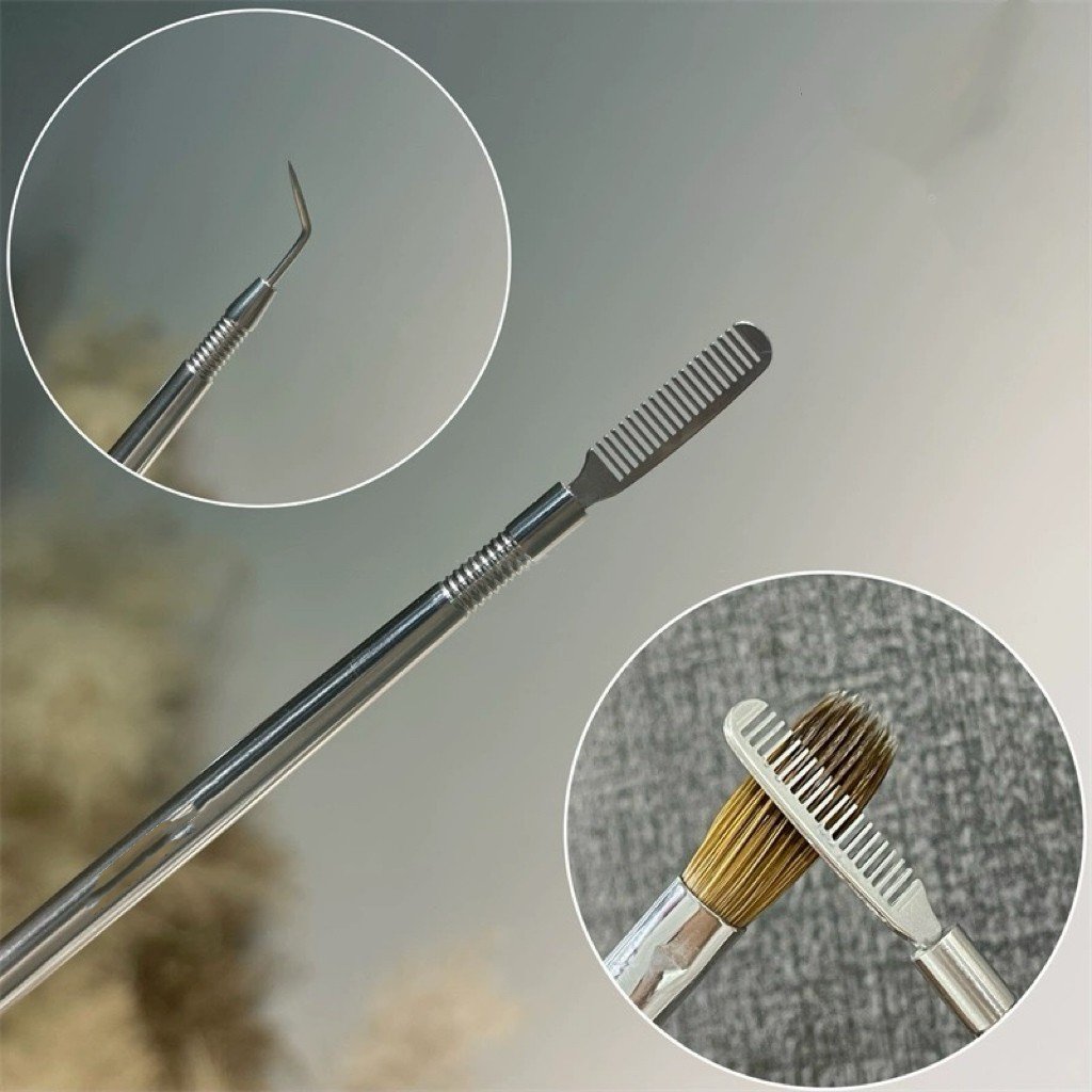 Espátula para limpar pincel de acrílico 