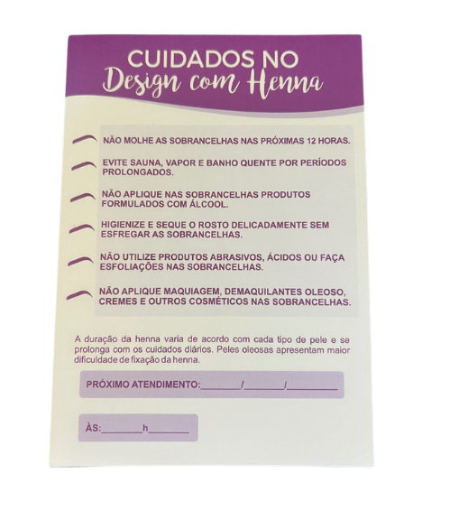 BLOCO DE CUIDADOS NO DESIGN COM HENNA