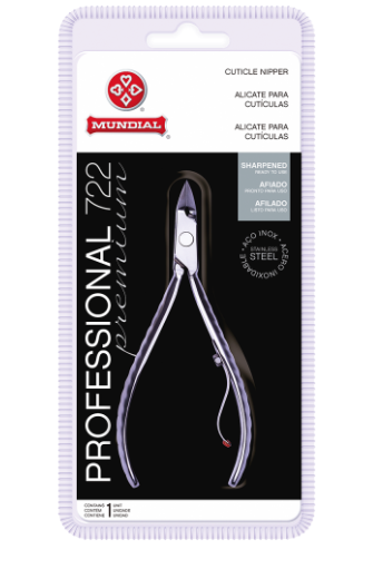 Alicate de Cutícula 722-PR Professional Aço Inox Mundial
