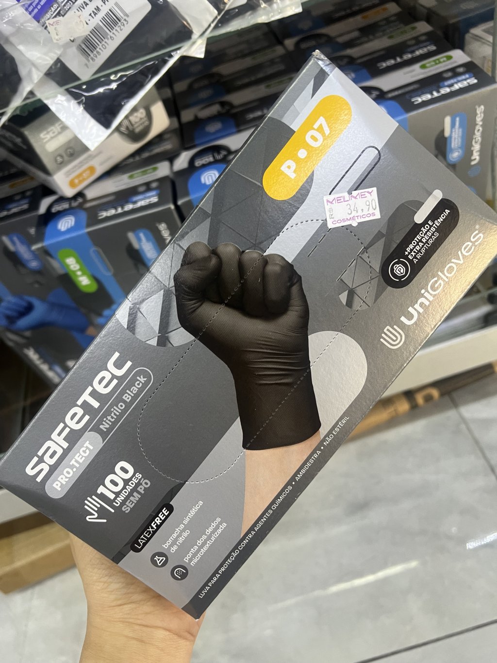 Caixa de LUVA PRETA 100un