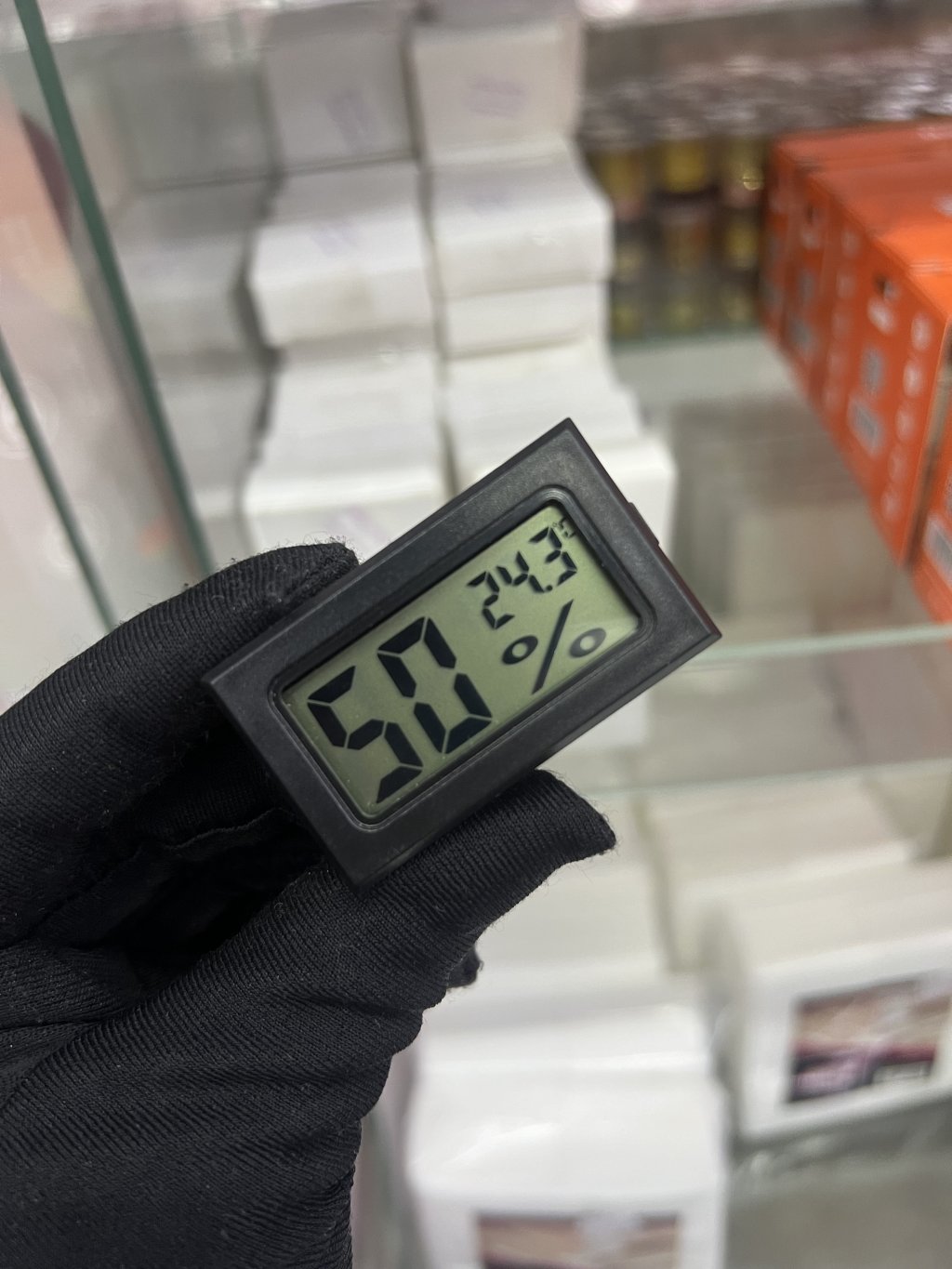 Mini higrometro e termometro 