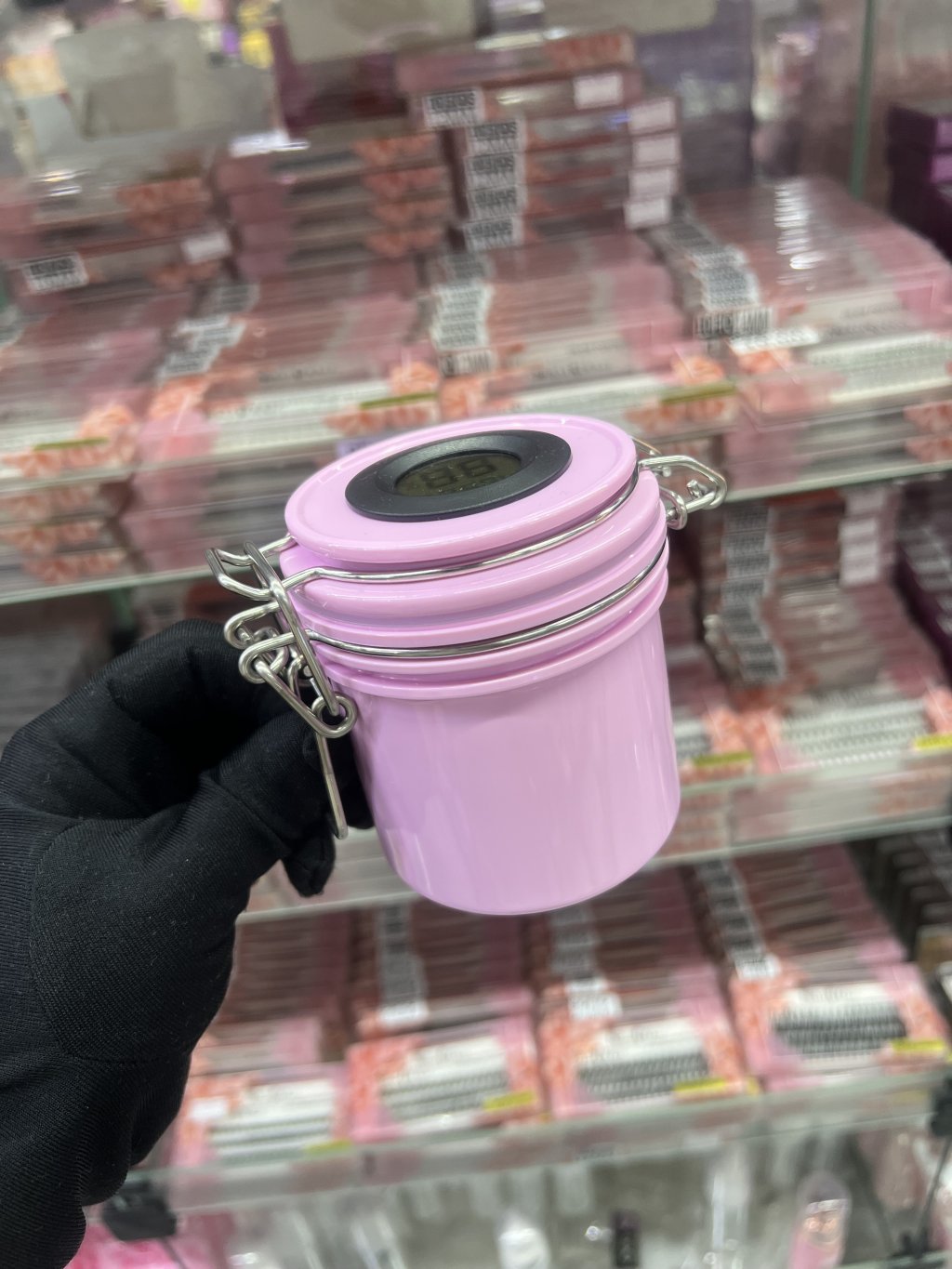 Pote hermetico com higrometro (ROSA)