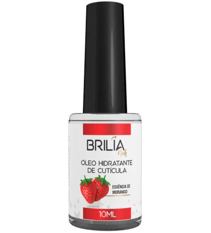 ÓLEO DE CUTÍCULAS MORANGO BRILIA NAILS 10ML